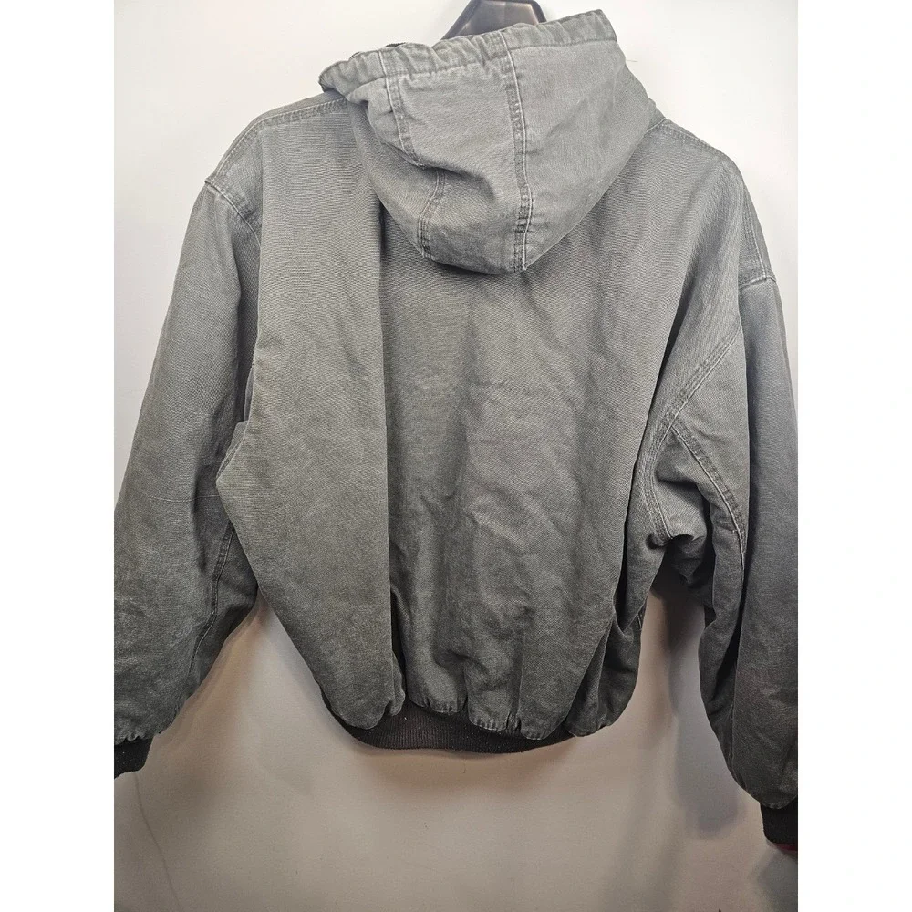Walls Workwear Mens 2XL Duck Canvas Hooded Jacket Faded Olive W35070WHOD